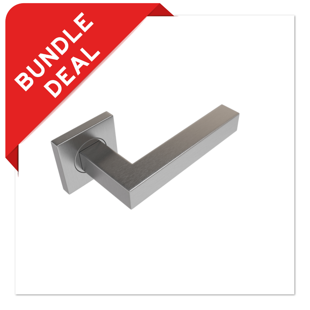 Sluitwerkpakketten met Deurkruk Squared 16 Regular RVS
